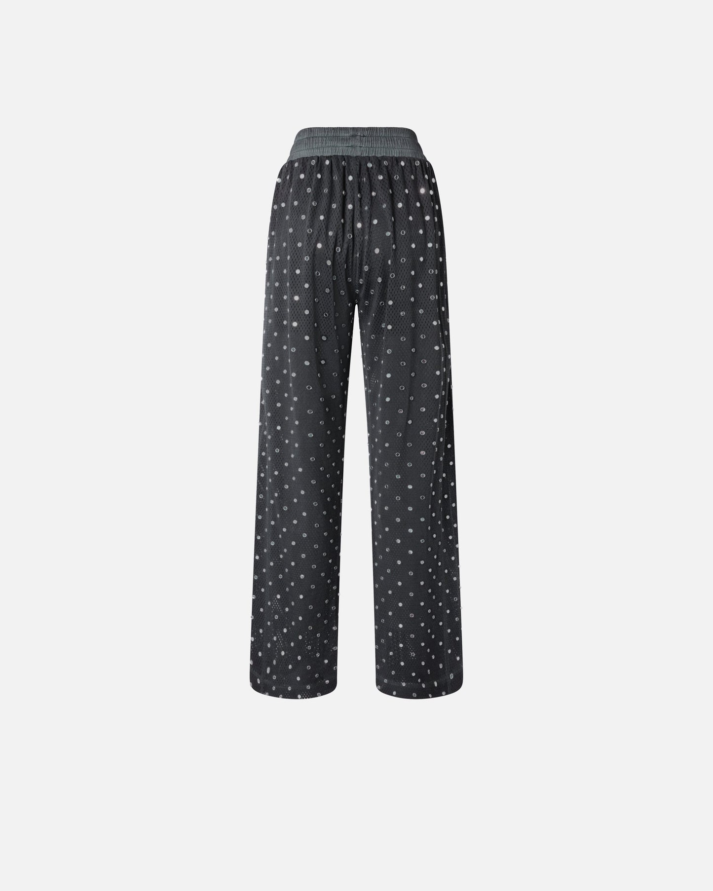 Mesh trousers with mirror detail