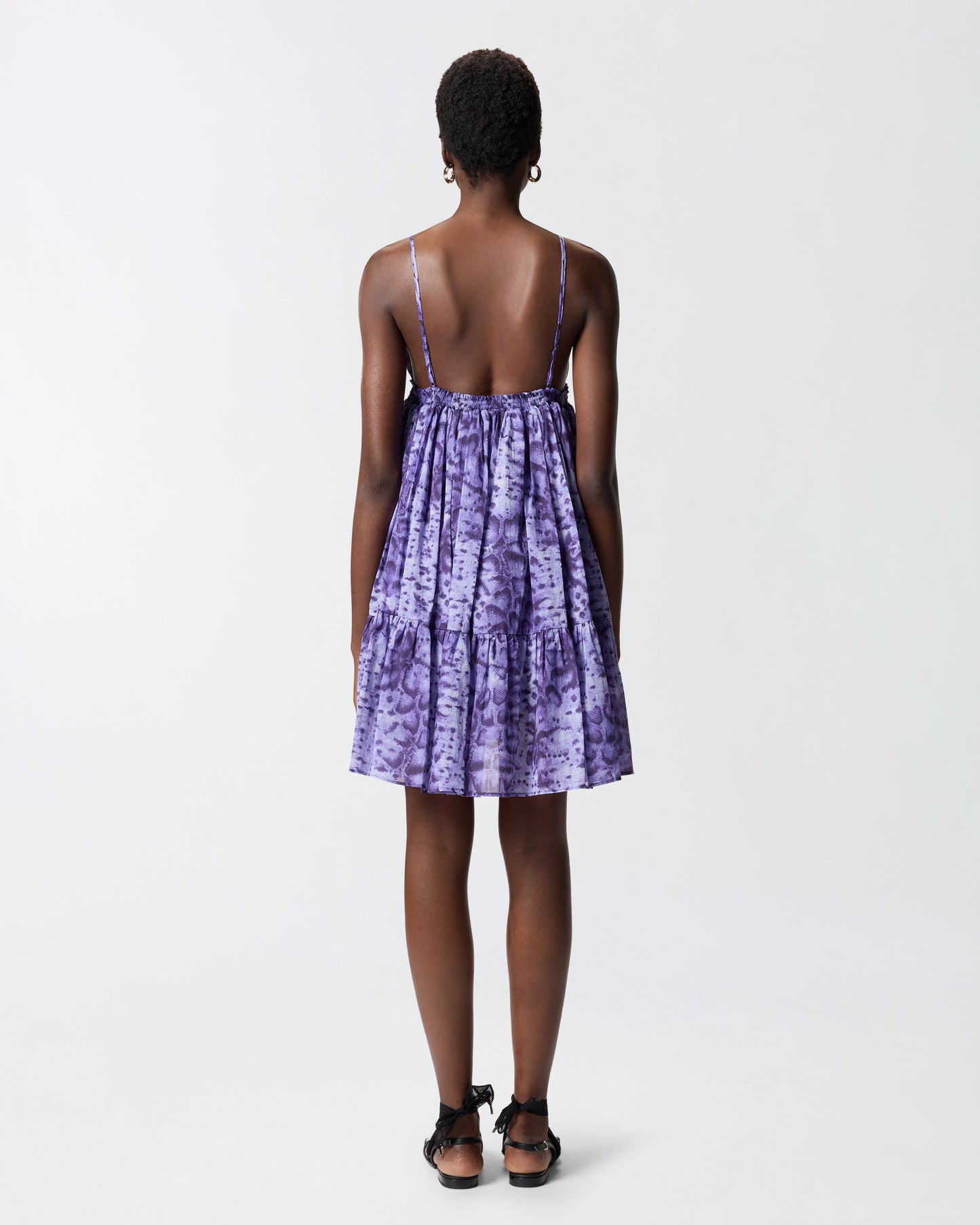 Mini dress with snake print