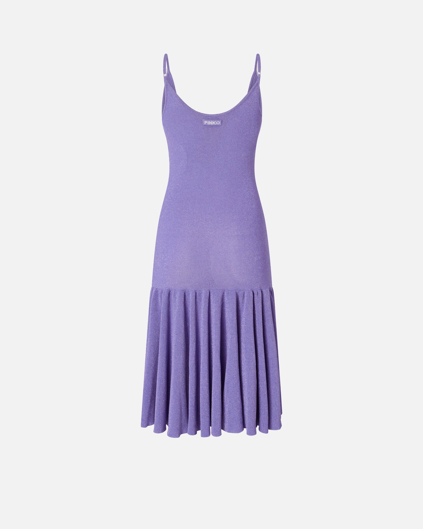 Mini dress with shoulder straps and pleats