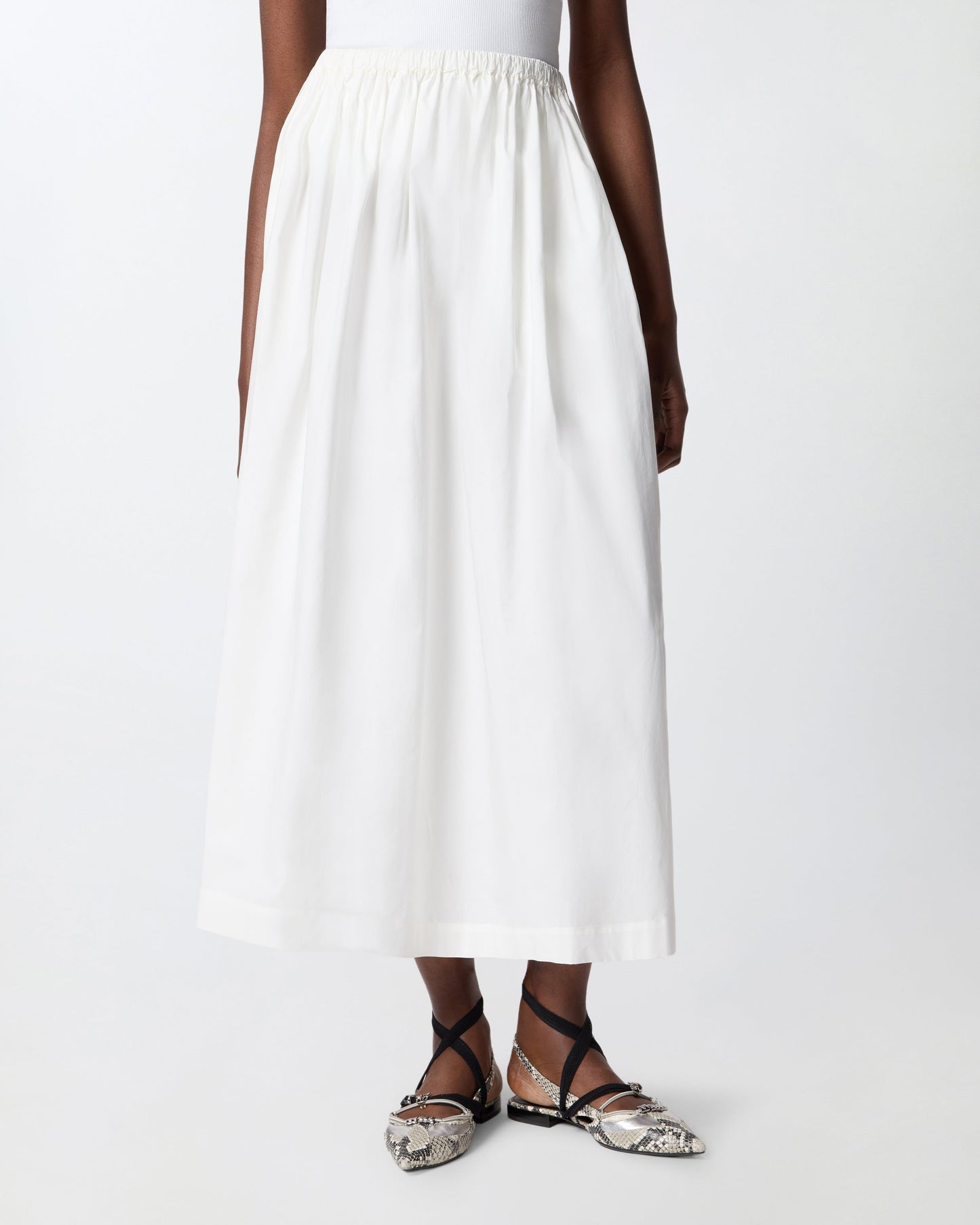 Long skirt with elasticated waist