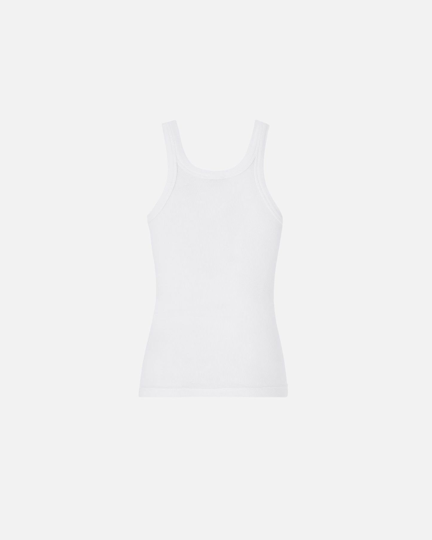 Ribbed vest top with logo 3D logo