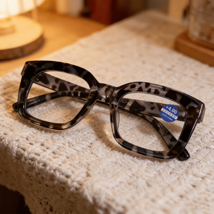 Tortoiseshell Reading Glasses-Blue Light Blocking Oversized Square Readers
