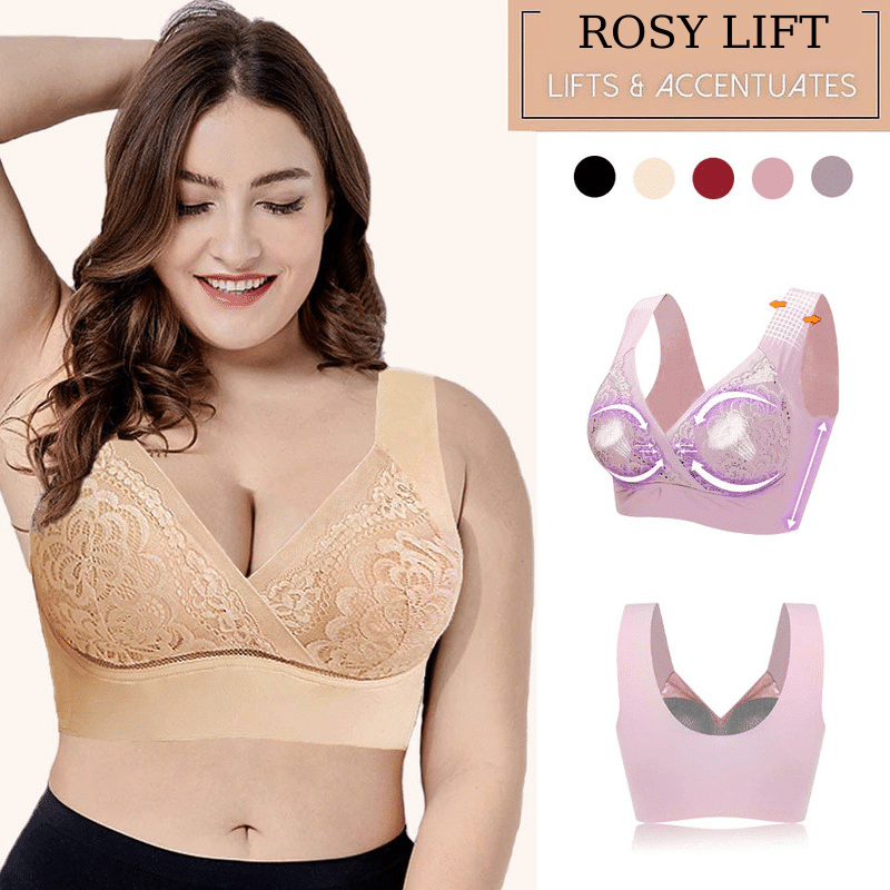 ROSY LIFT BH – Komfort-BH in Übergröße, extra elastisch, ohne Bügel, mit Spitze