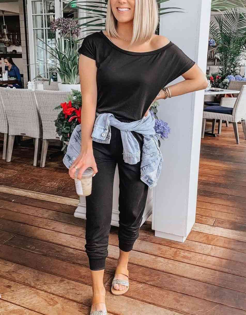ANRABESS Lässiger Off-Shoulder-Overall mit elastischer Taille und Stretch-Stoff