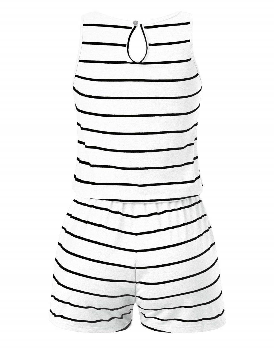 ANRABESS Ärmelloser Tank-Overall mit Rundhalsausschnitt und Taschen