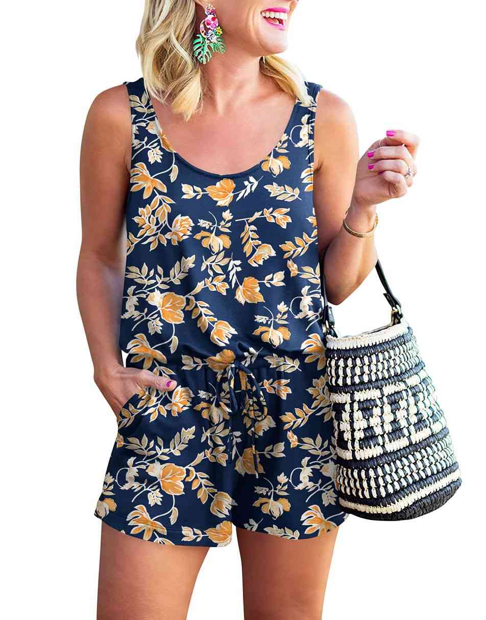 ANRABESS Ärmelloser Tank-Overall mit Rundhalsausschnitt und Taschen