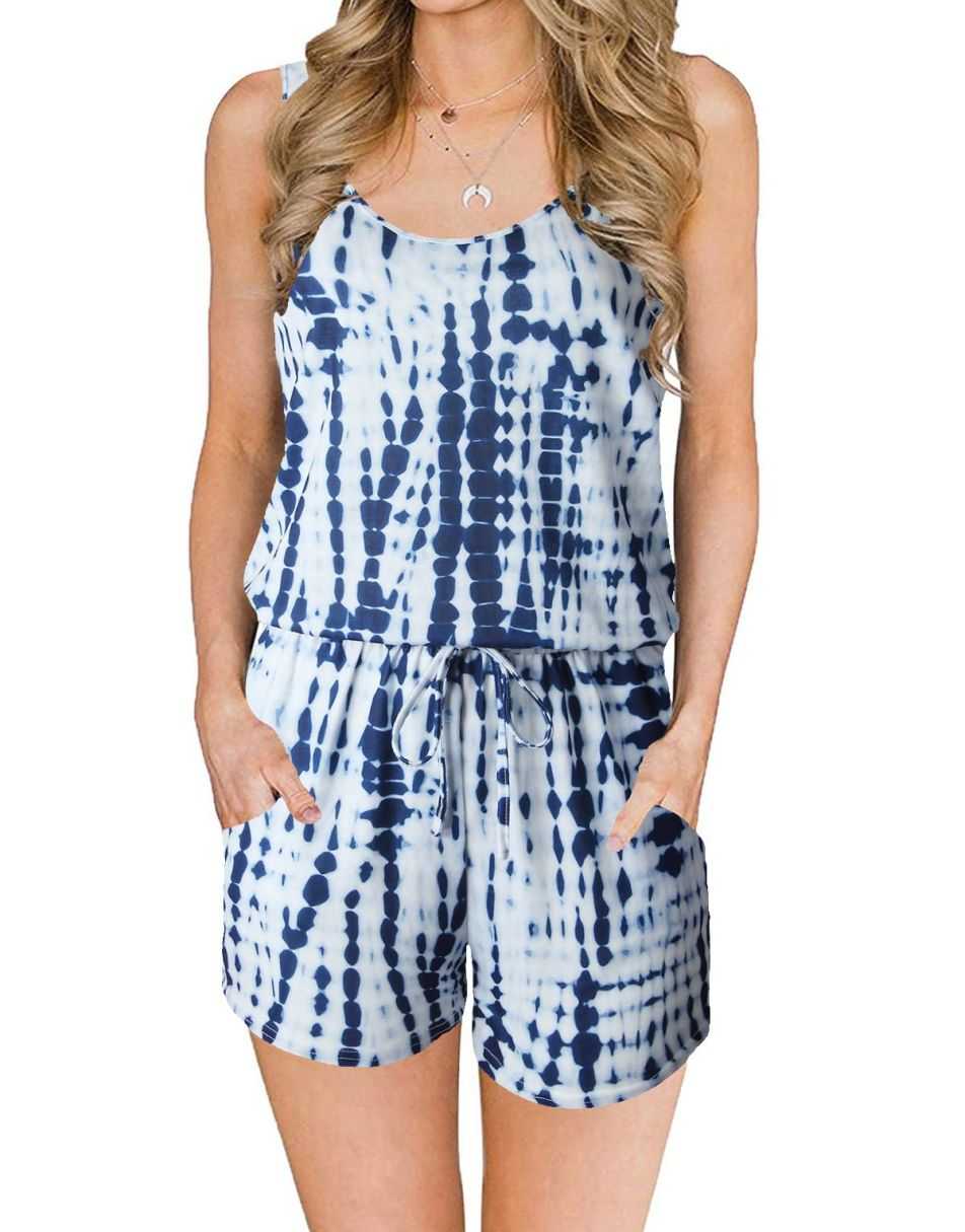 ANRABESS Ärmelloser Tank-Overall mit Rundhalsausschnitt und Taschen