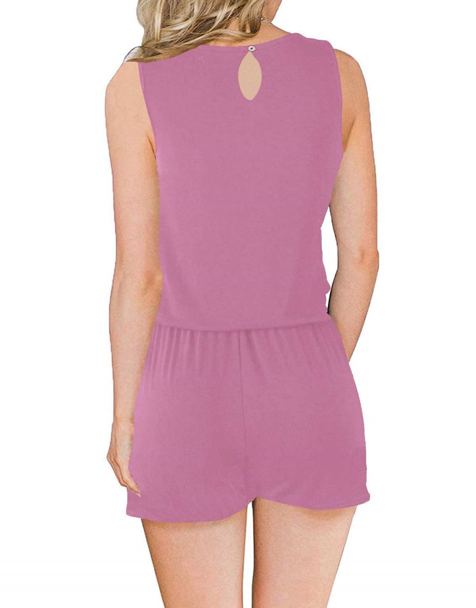 ANRABESS Ärmelloser Tank-Overall mit Rundhalsausschnitt und Taschen