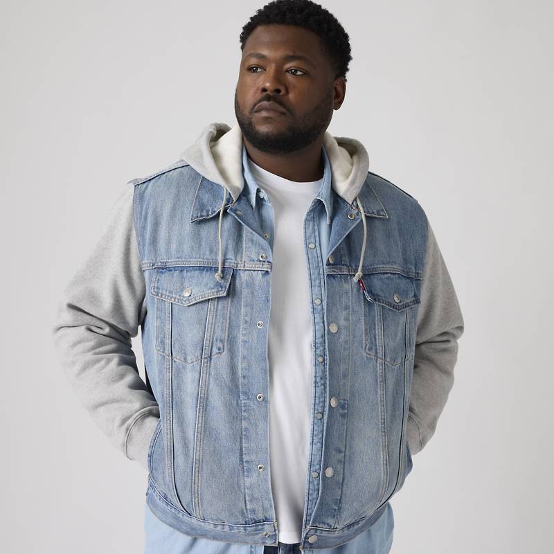 Hybrid Hoodie Trucker Jacket (big & Tall)