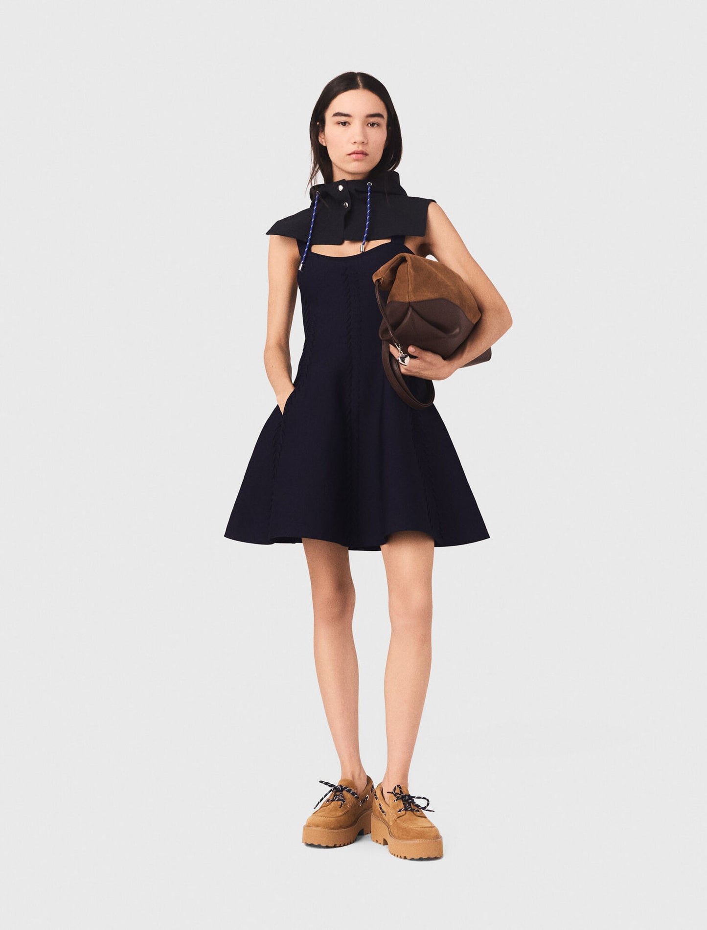 Short knitted skater dress