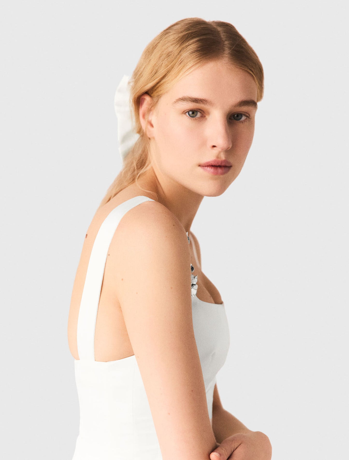 Short satin dress