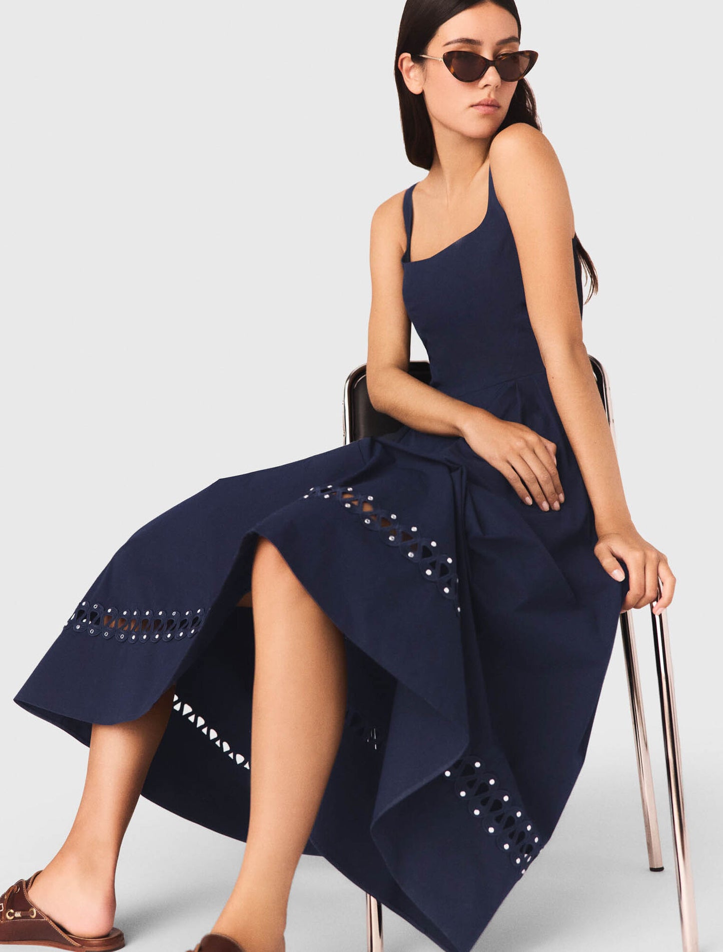 Flared midi dress