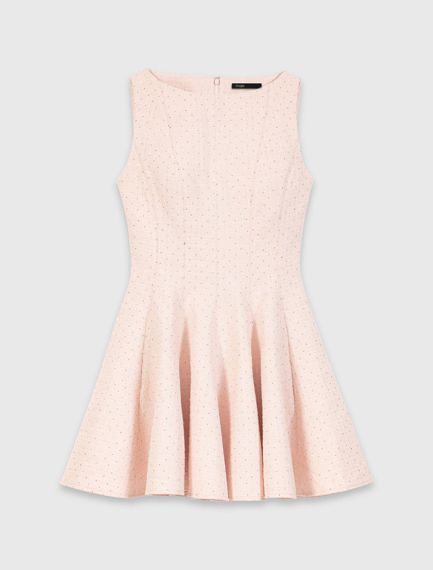 Short flared tweed dress