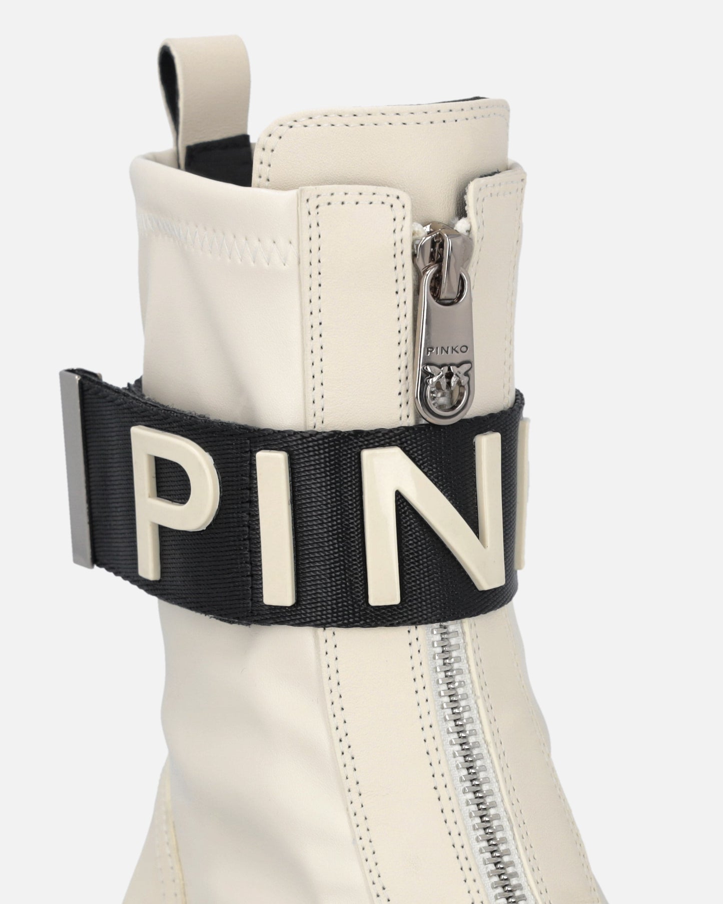 Platform boots with logo lettering logo