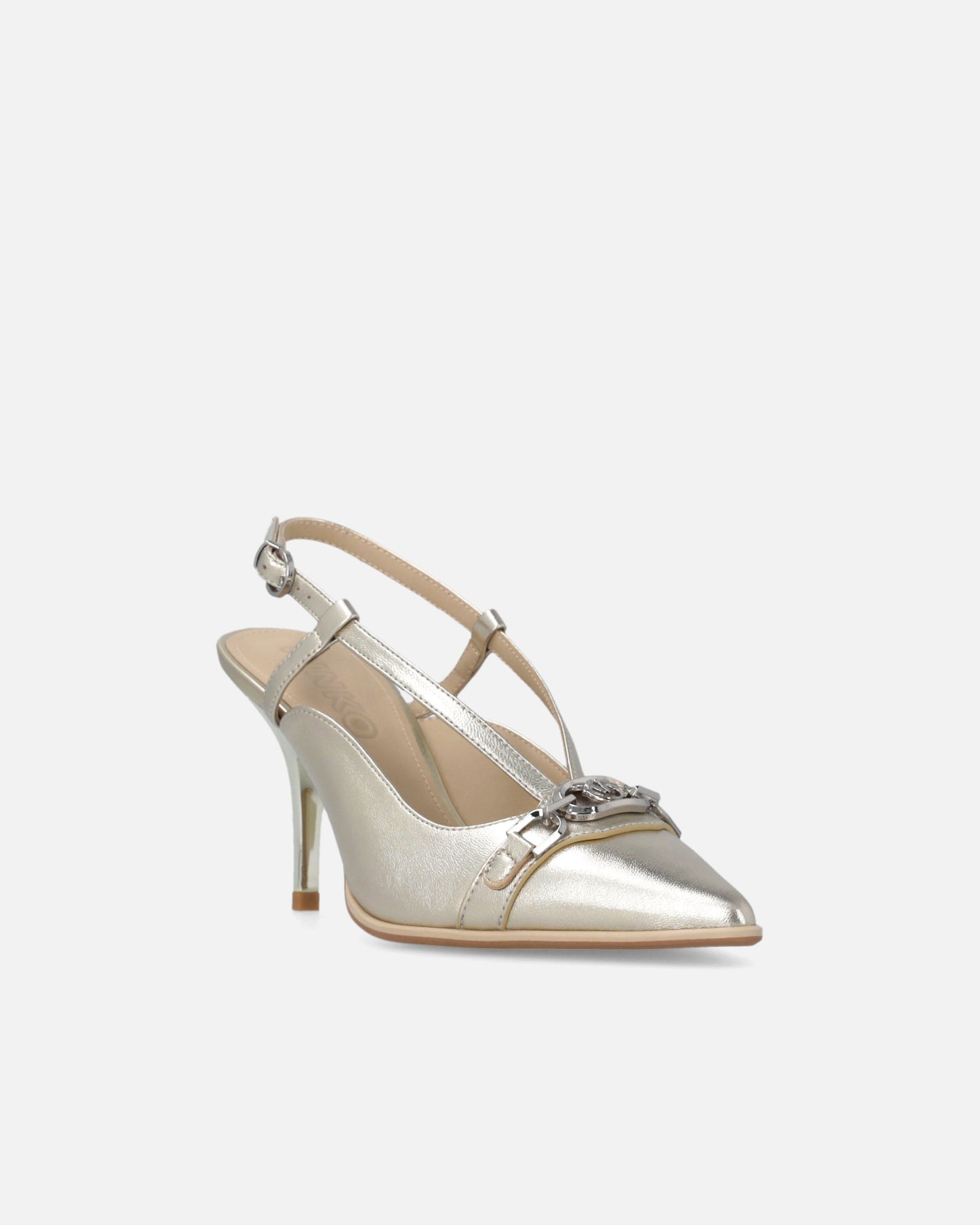Laminated nappa slingbacks
