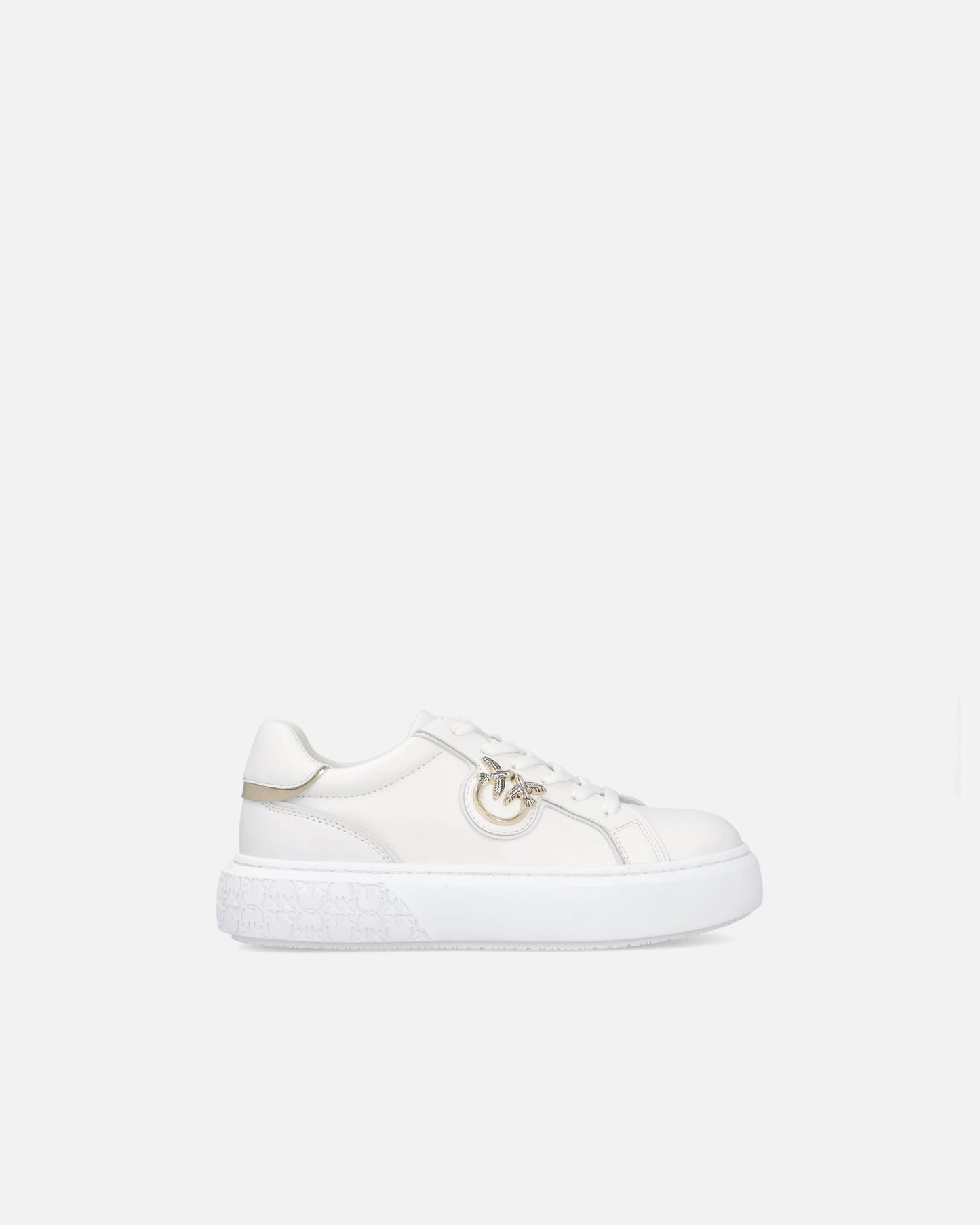 High-soled flatform sneakers with metal logo