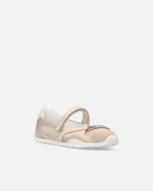 Sporty ballet flats with inserts and logo lettering